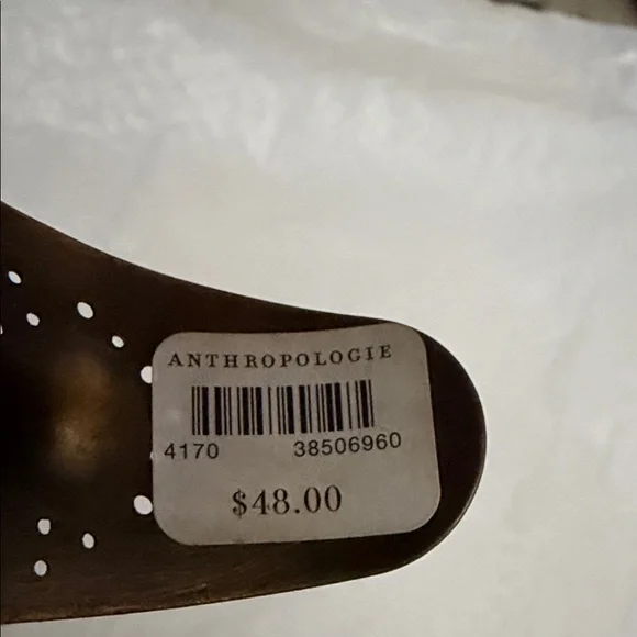 Anthropologie Bronze and Cream Cuff Bracelet - Picture 2 of 4